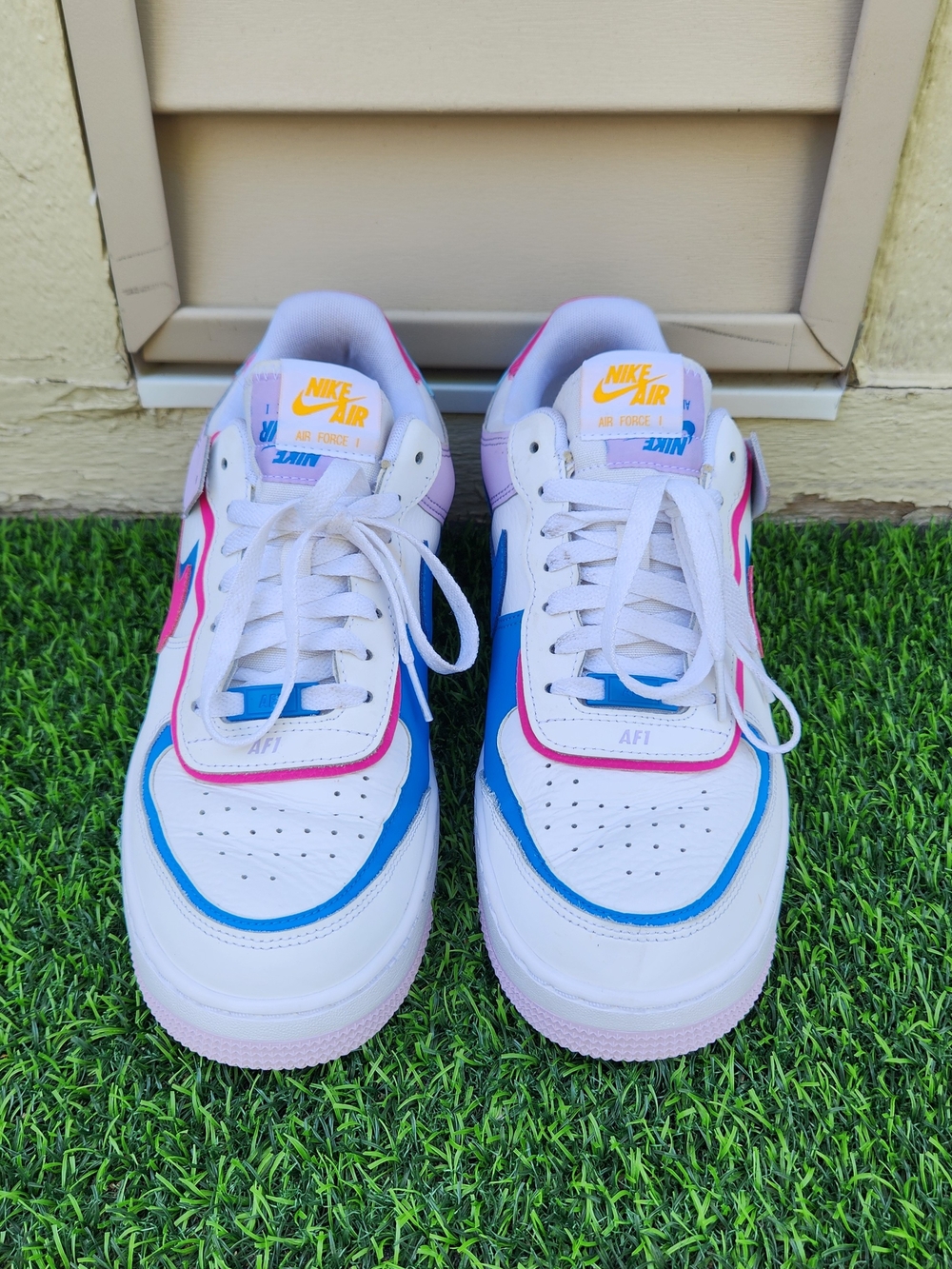 Nike Air Force 1 Shadow 90s Multi-Color White Photo Blue Alchemy Pink HF5064-100 - Picture 3 of 6